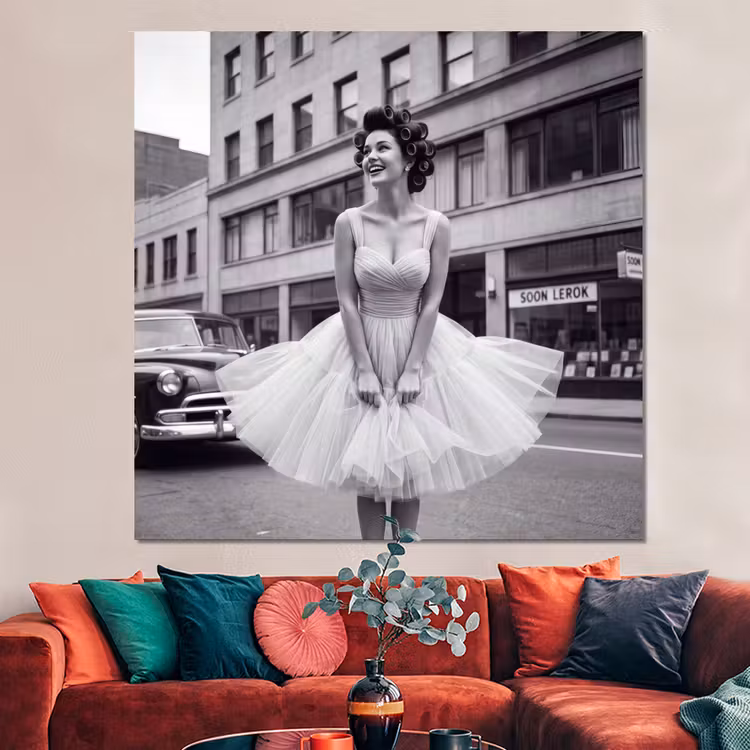 Forex - Retro - Vrouw - Zwart - Wit — 3