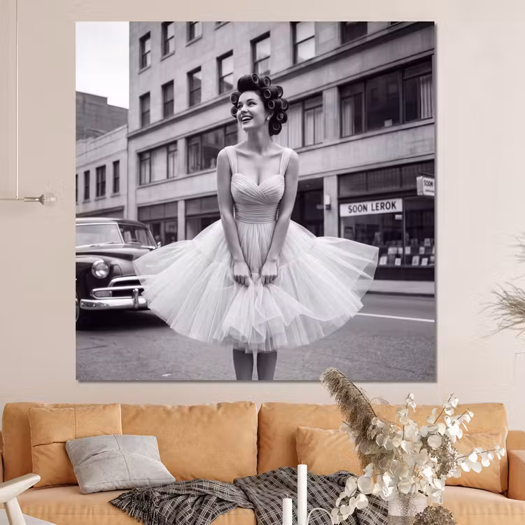 Forex - Retro - Vrouw - Zwart - Wit — 4