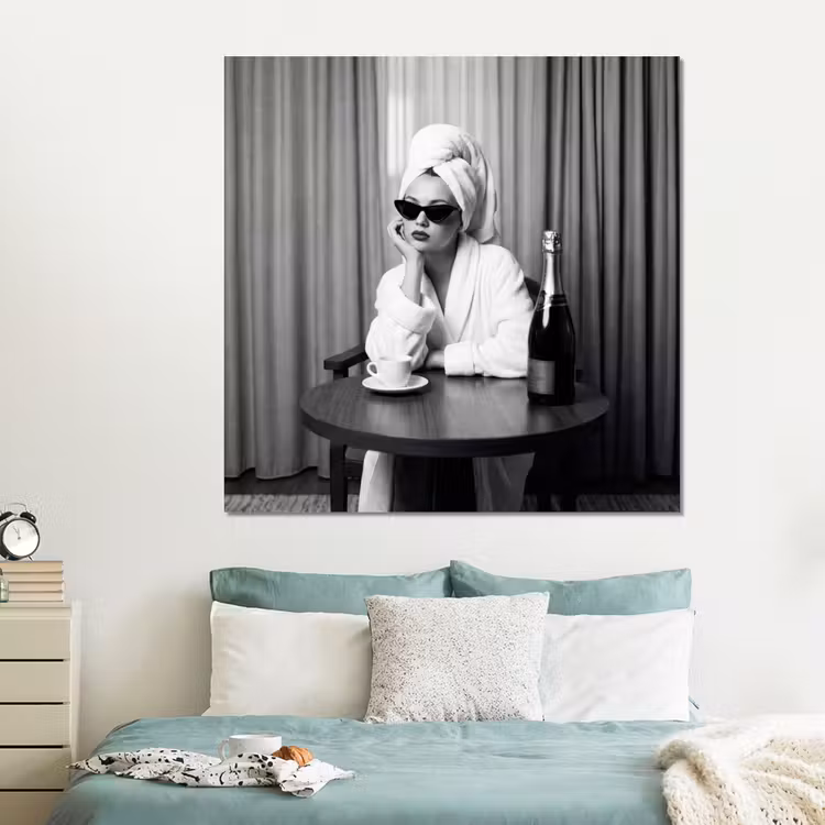 Forex - Vrouw - Bubbels - Zwart - Wit — 2
