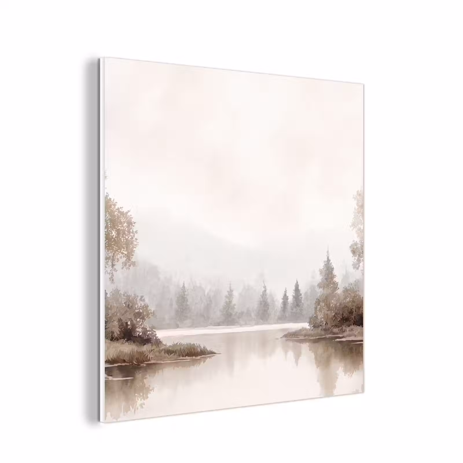 Forex - Rivierlandschap - Minimalistisch - Aardetinten — 1