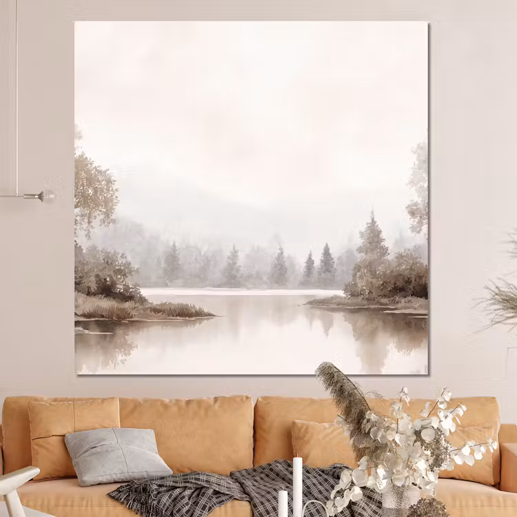 Forex - Rivierlandschap - Minimalistisch - Aardetinten — 4