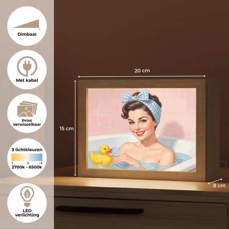 Lightbox - Wandlamp - Badkamer - Eend - Blauw — 9