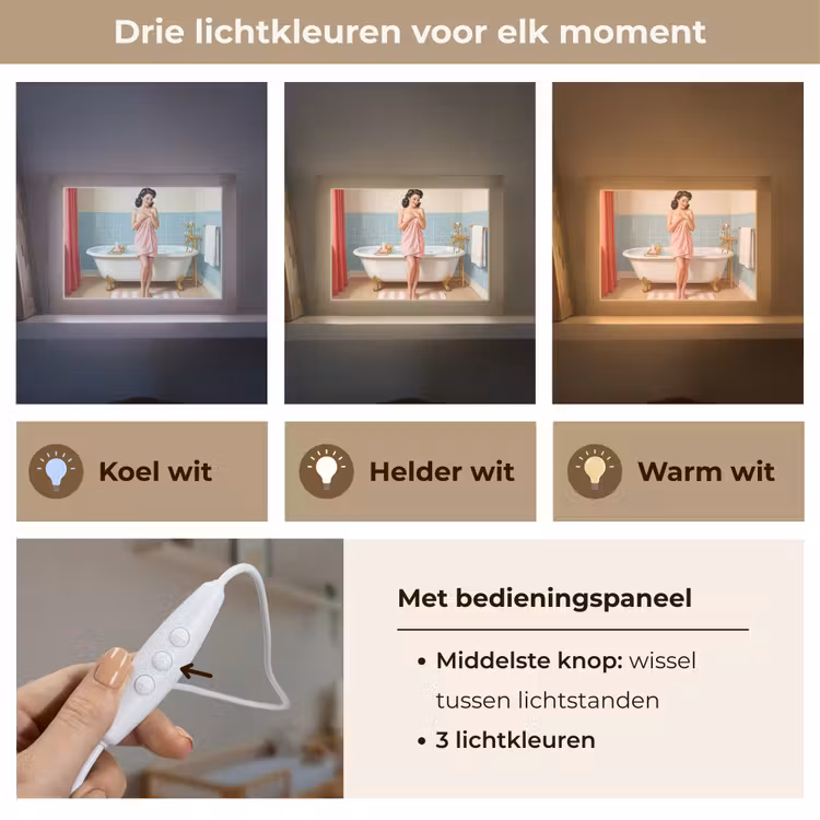 Lightbox - Wandlamp - Badkamer - Vrouw - Roze — 7