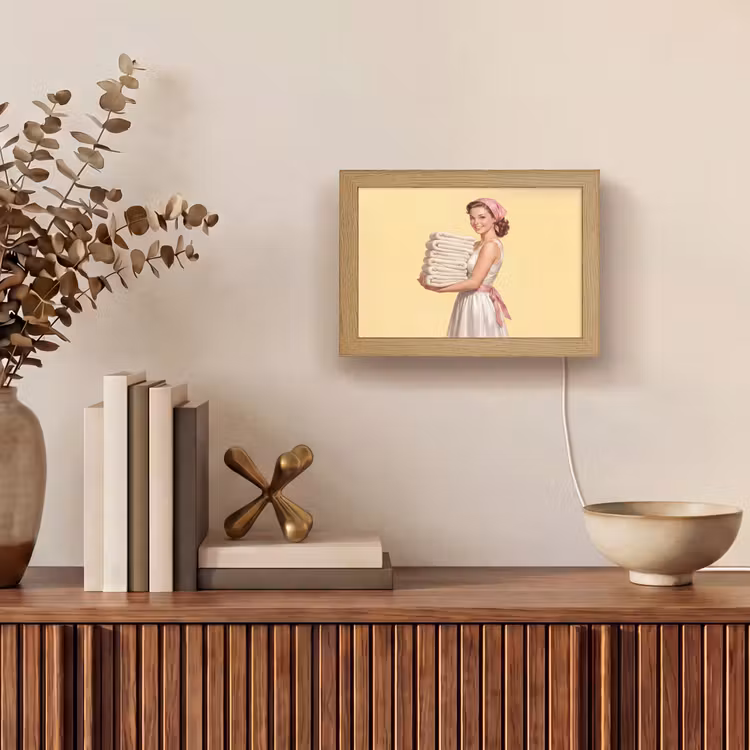 Lightbox - Wandlamp - Handdoeken - Vrouw - Jurk - Roze — 4