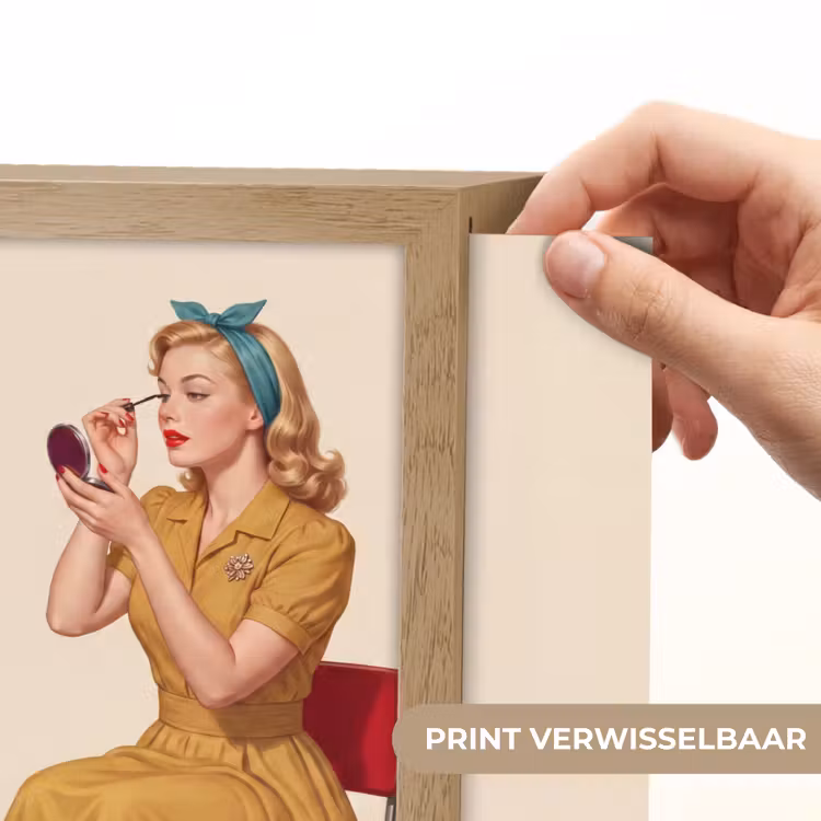 Lightbox - Wandlamp - Illustratie - Mascara - Vrouw - Geel — 6