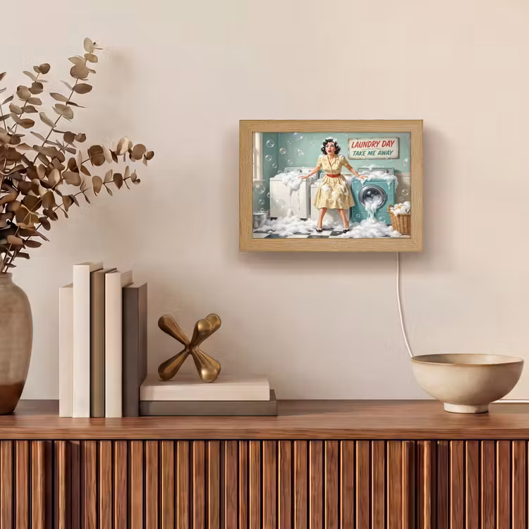 Lightbox - Wandlamp - Retro - Blauw - Vrouw — 4