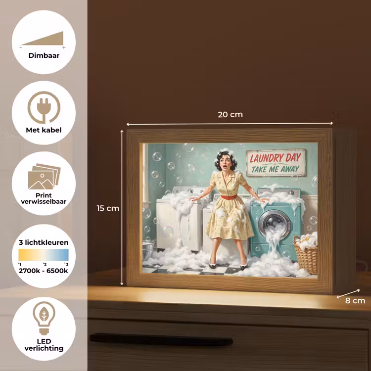 Lightbox - Wandlamp - Retro - Blauw - Vrouw — 9