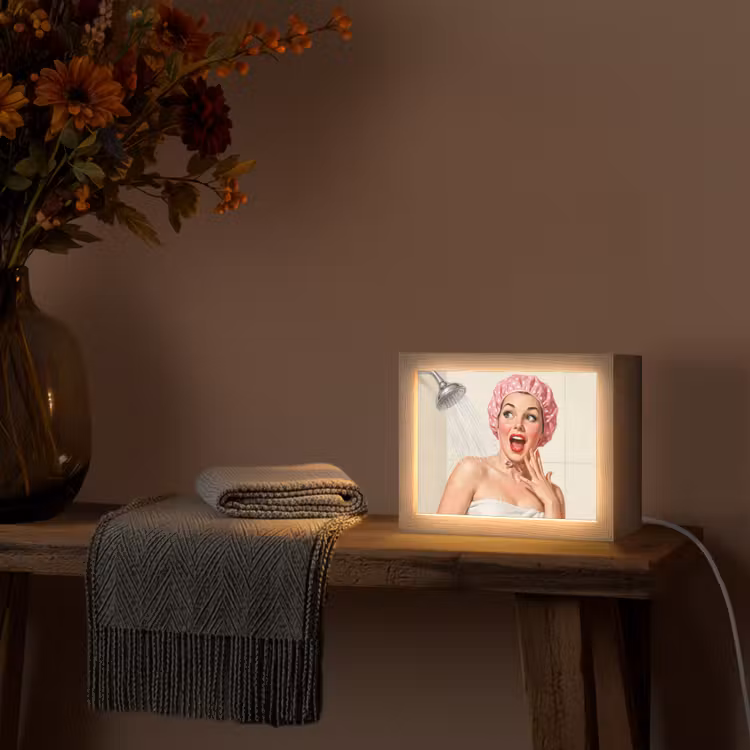 Lightbox - Wandlamp - Vrouw - Douche - Roze — 5