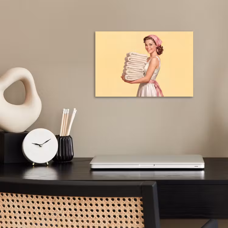 Poster - Handdoeken - Vrouw - Jurk - Roze — 2