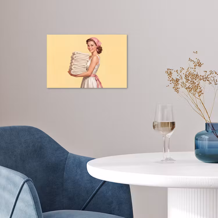 Poster - Handdoeken - Vrouw - Jurk - Roze — 4
