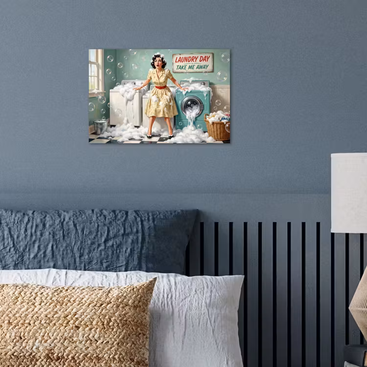 Poster - Retro - Blauw - Vrouw — 3