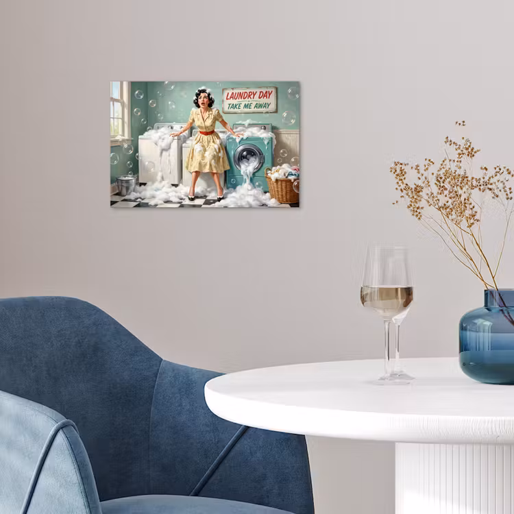 Poster - Retro - Blauw - Vrouw — 4