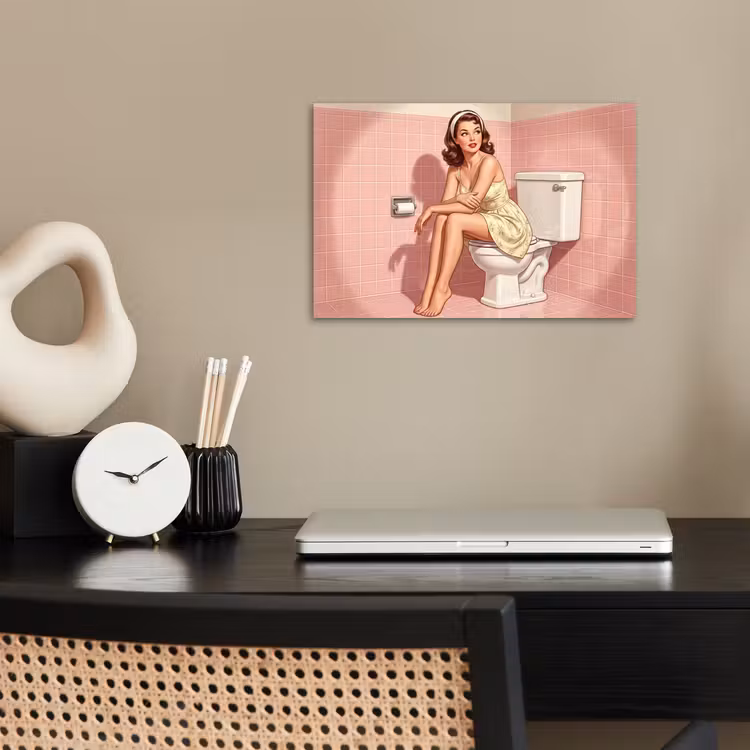 Poster - Roze - Retro - Vrouw — 2