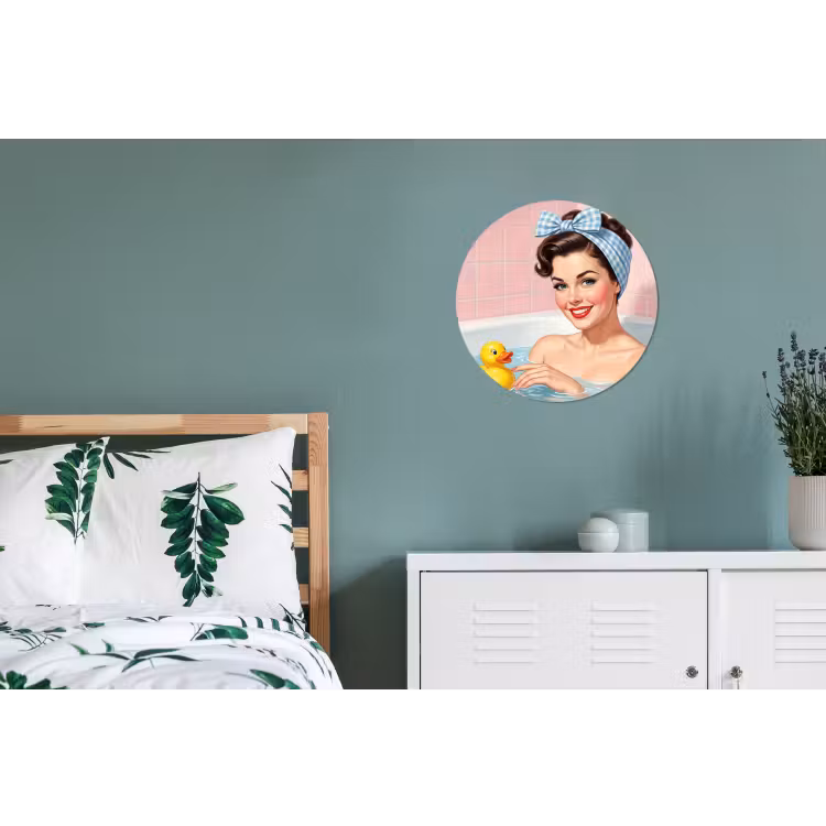 Wandcirkel - Aluminium - Badkamer - Eend - Blauw — 4