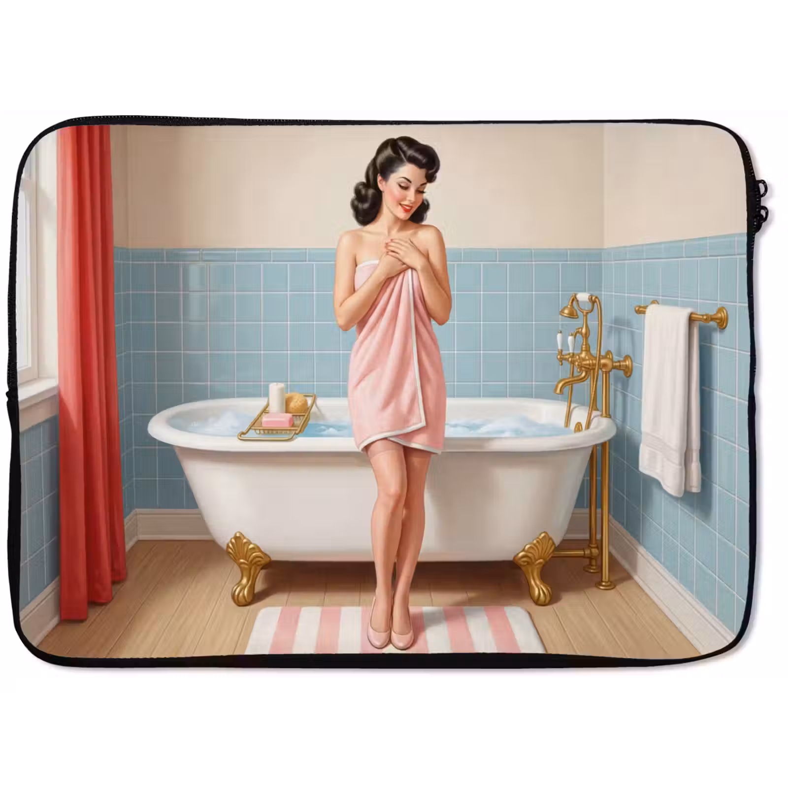 Laptophoes - Badkamer - Vrouw - Roze — 1