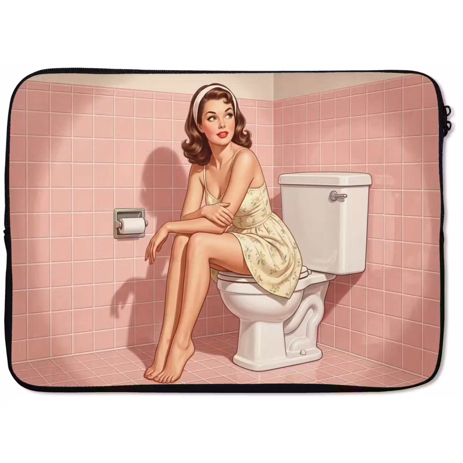 Laptophoes - Roze - Retro - Vrouw — 1