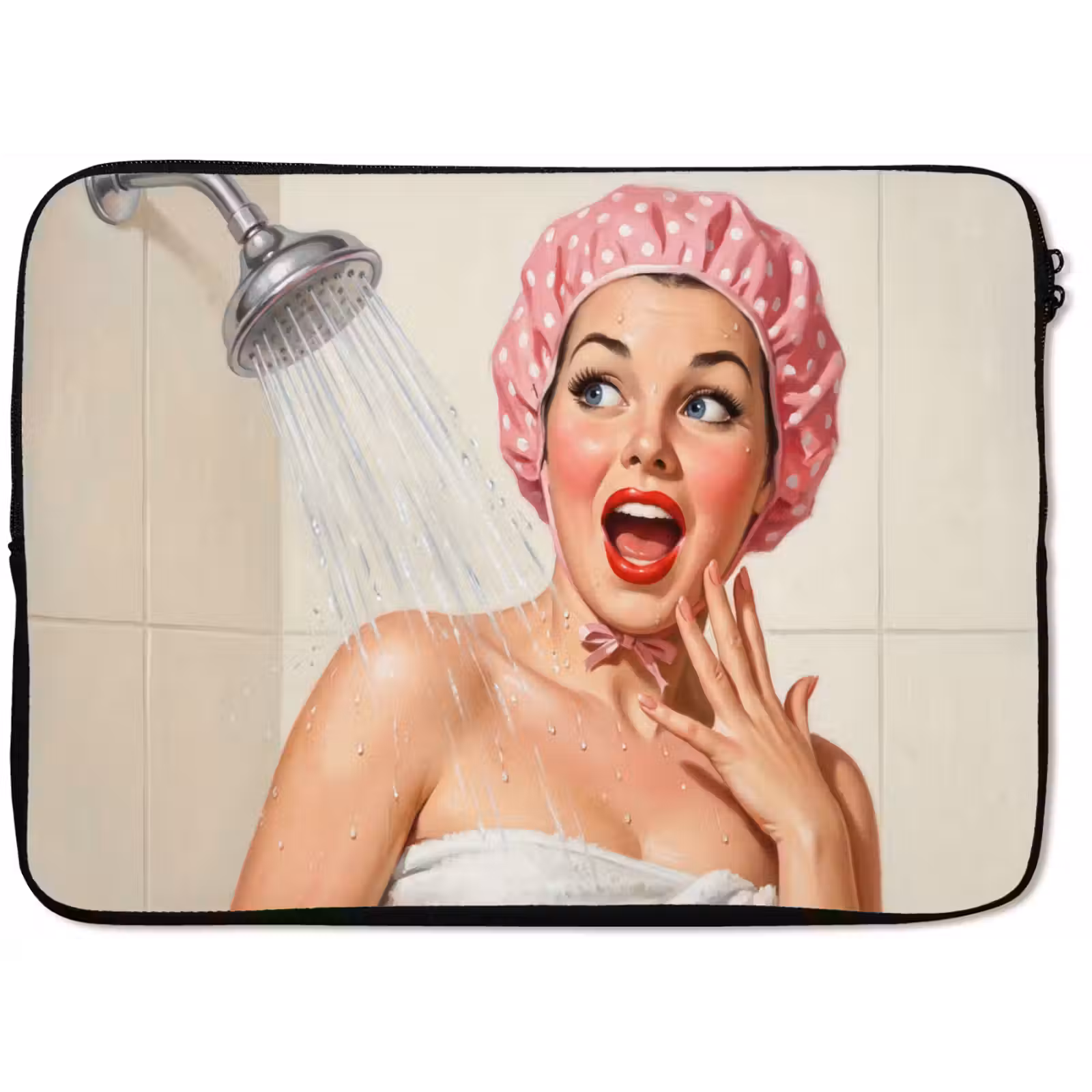 Laptophoes - Vrouw - Douche - Roze — 1
