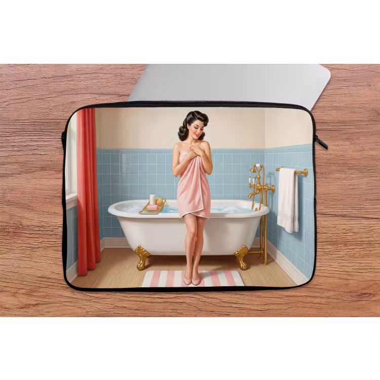 Laptophoes - Badkamer - Vrouw - Roze — 2