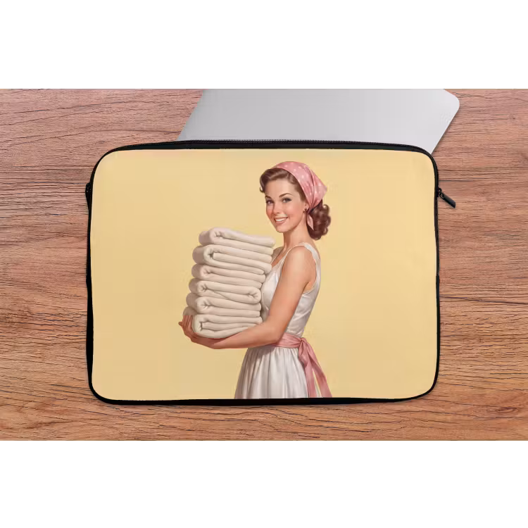 Laptophoes - Handdoeken - Vrouw - Jurk - Roze — 2