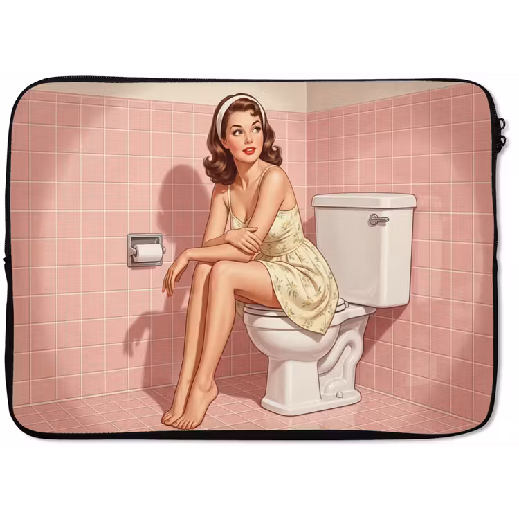 Laptophoes - Roze - Retro - Vrouw — 1