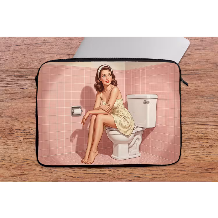Laptophoes - Roze - Retro - Vrouw — 2