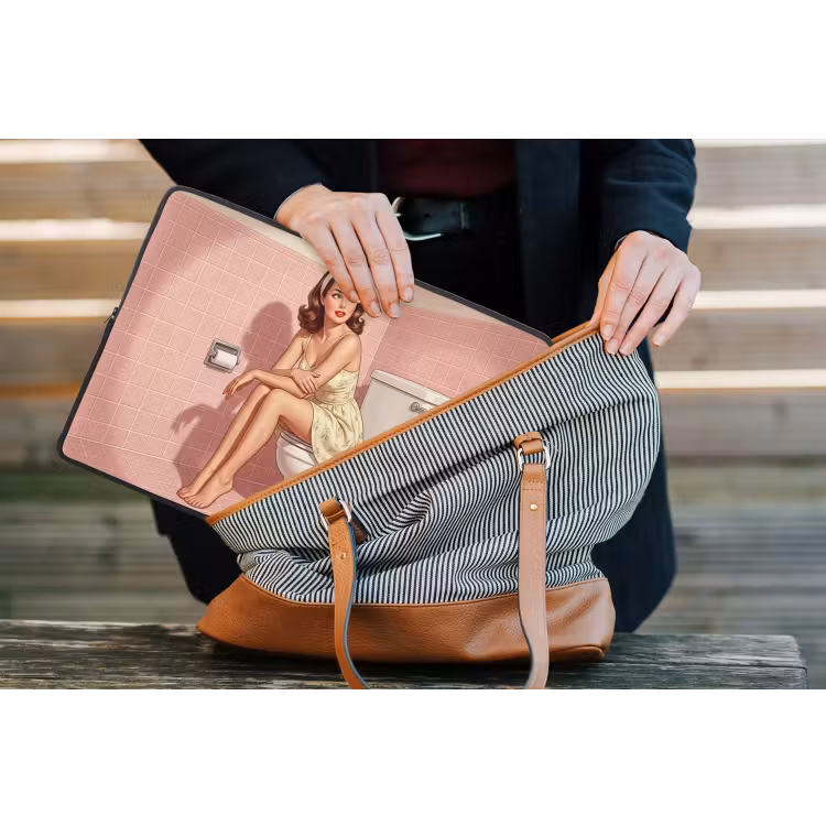 Laptophoes - Roze - Retro - Vrouw — 4