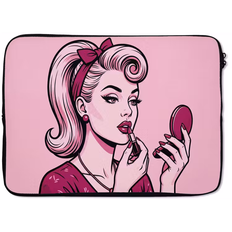Laptophoes - Vintage - Vrouw - Roze — 1
