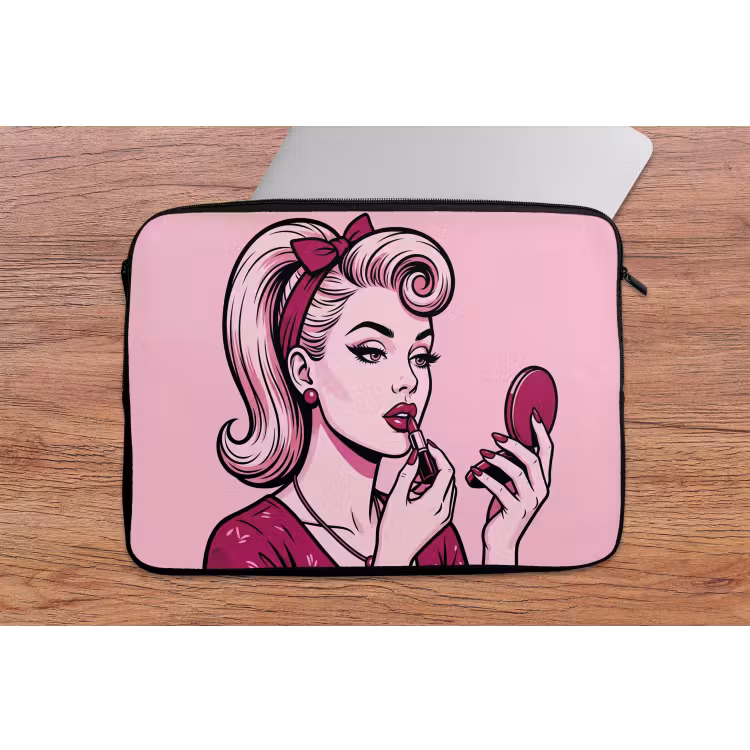 Laptophoes - Vintage - Vrouw - Roze — 2
