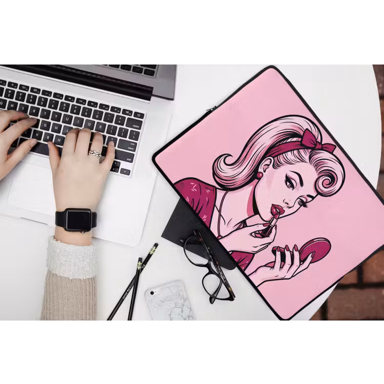 Laptophoes - Vintage - Vrouw - Roze — 3
