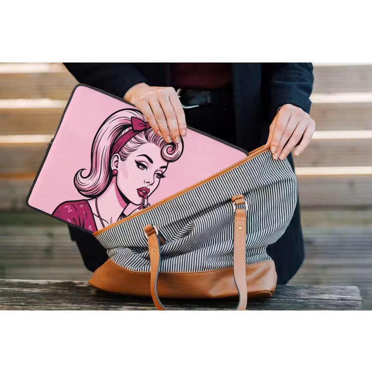 Laptophoes - Vintage - Vrouw - Roze — 4