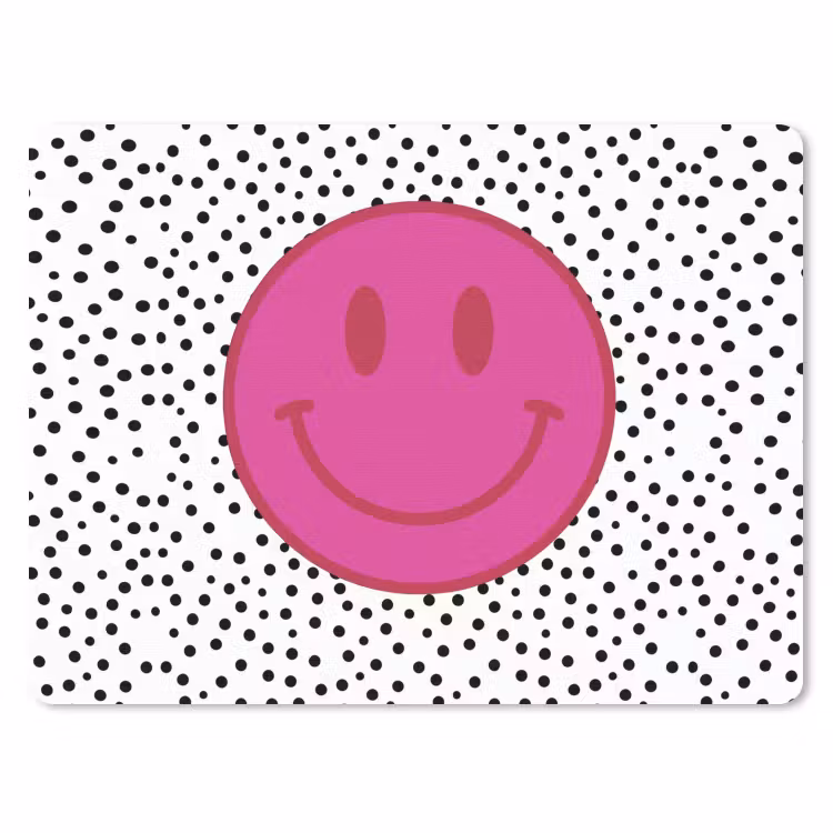 Muismat - Smiley - Roze - Stippen — 1