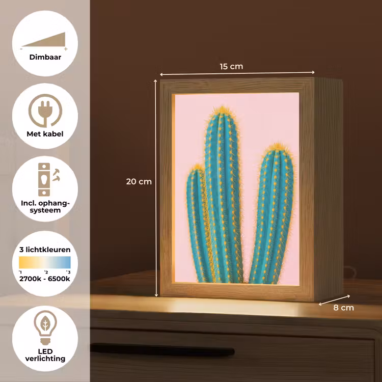 Nachtlampje - Cactussen - Modern - Pastel — 8