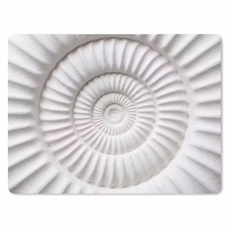 Muismat - Schelp - Spiraal - Wit — 1