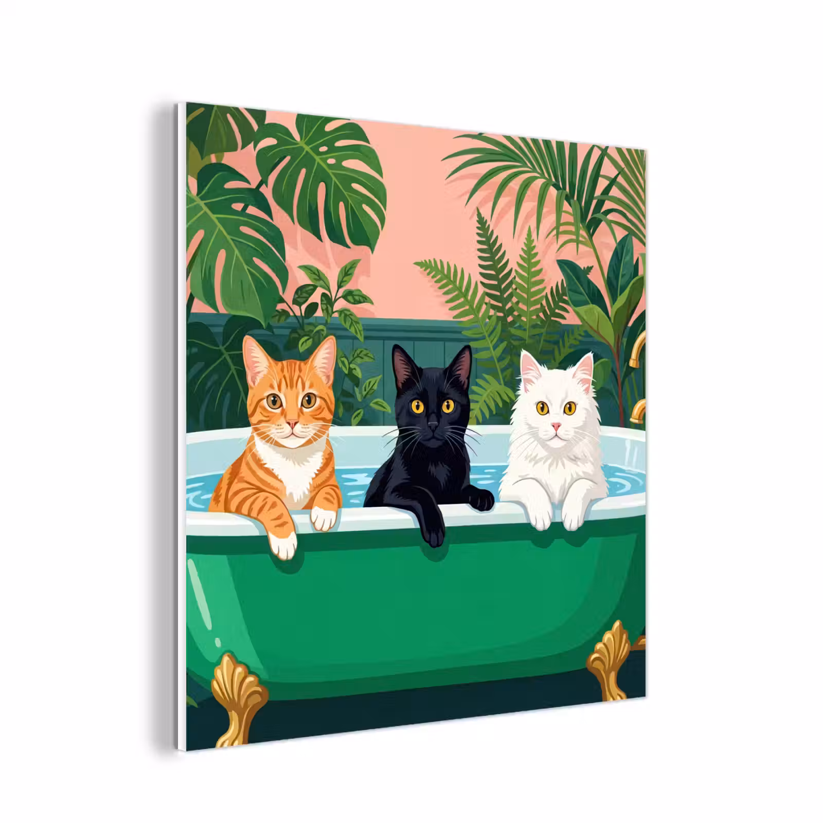 Forex - Badkamer - Kattenparade - Kleurrijk — 1