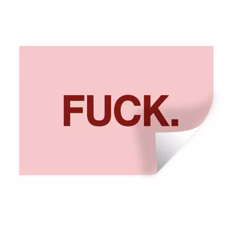 Muursticker - Statement - Krachtig - Roze — 1
