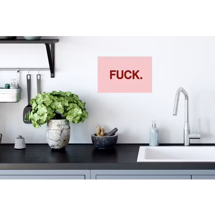 Muursticker - Statement - Krachtig - Roze — 2