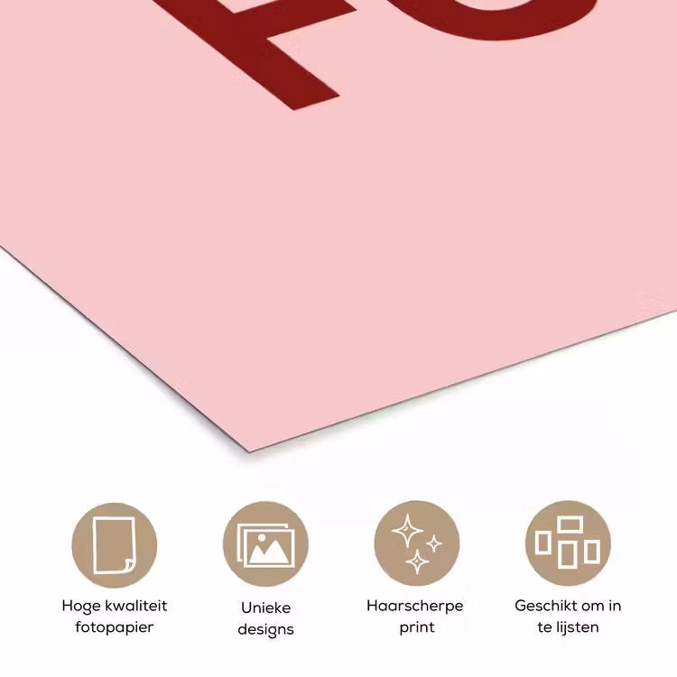 Poster - Statement - Krachtig - Roze — 5