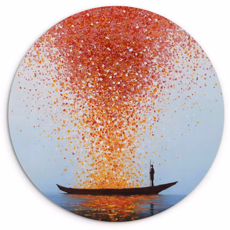 Muurcirkel - Wolk - Confetti - Boot - Wateroppervlakte