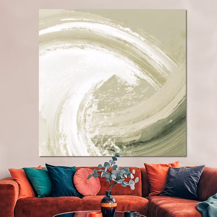 Forex - Abstract - Penseelstreken - Golven - Groen — 3