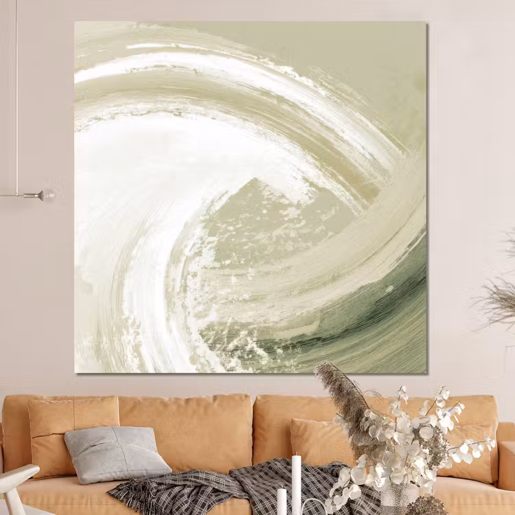 Forex - Abstract - Penseelstreken - Golven - Groen — 4