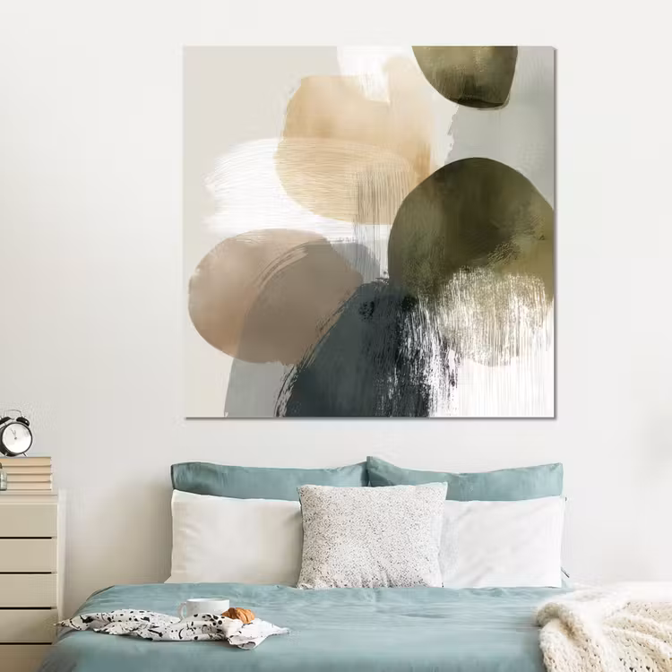 Forex - Minimalistisch - Cirkels - Penseelstreken - Beige — 2