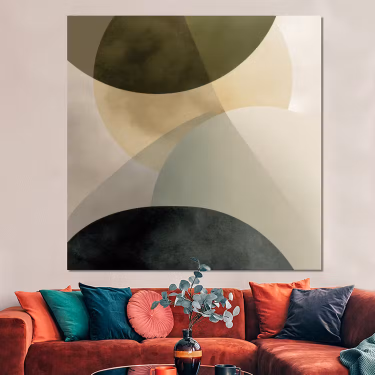 Forex - Vlakken - Abstract - Beige - Cirkels — 3