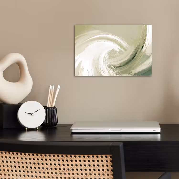 Poster - Abstract - Penseelstreken - Golven - Groen — 2