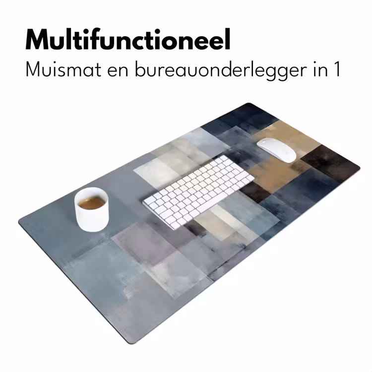 Bureau onderlegger - Rechthoeken - Abstract - Blauw — 7