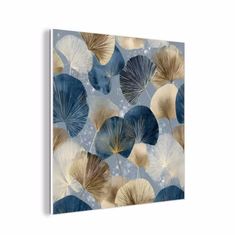 Forex - Bladeren - Abstract - Goud - Blauw — 1