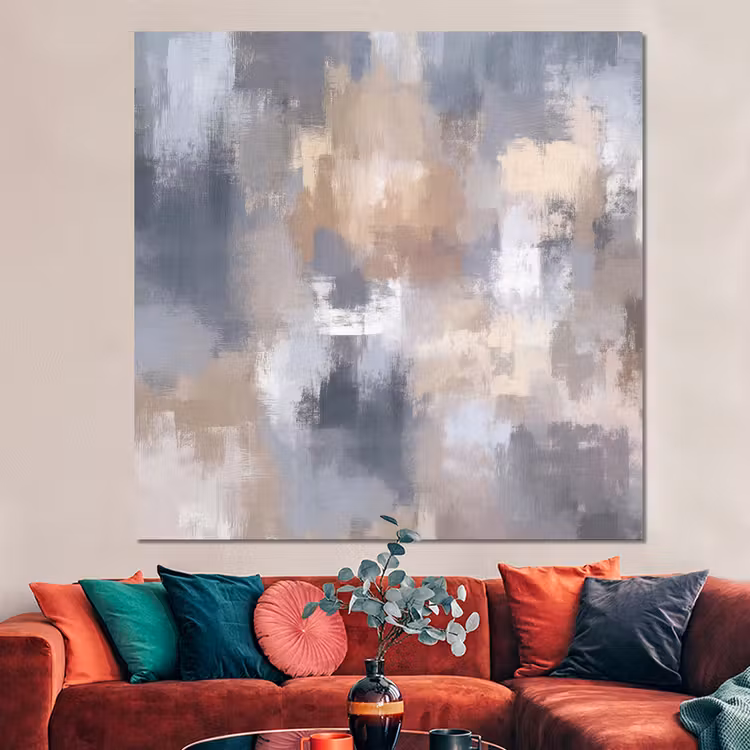 Forex - Penseelstreken - Schilderij - Beige — 3