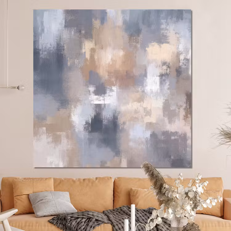 Forex - Penseelstreken - Schilderij - Beige — 4