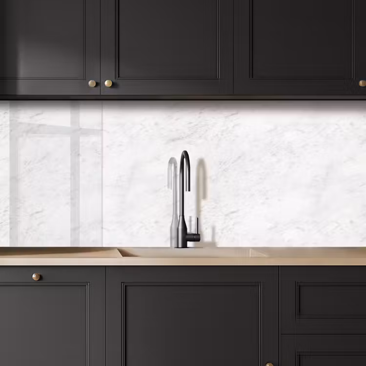 Keuken achterwand - Wit - Marmer - Grijze aders — 6