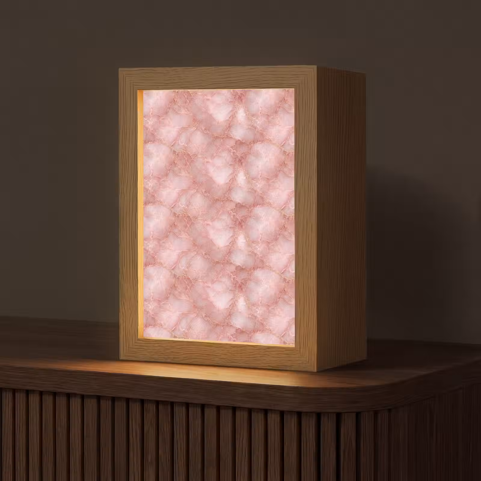 Tafellamp - Roze - Kwarts - Goud - Marmer — 1