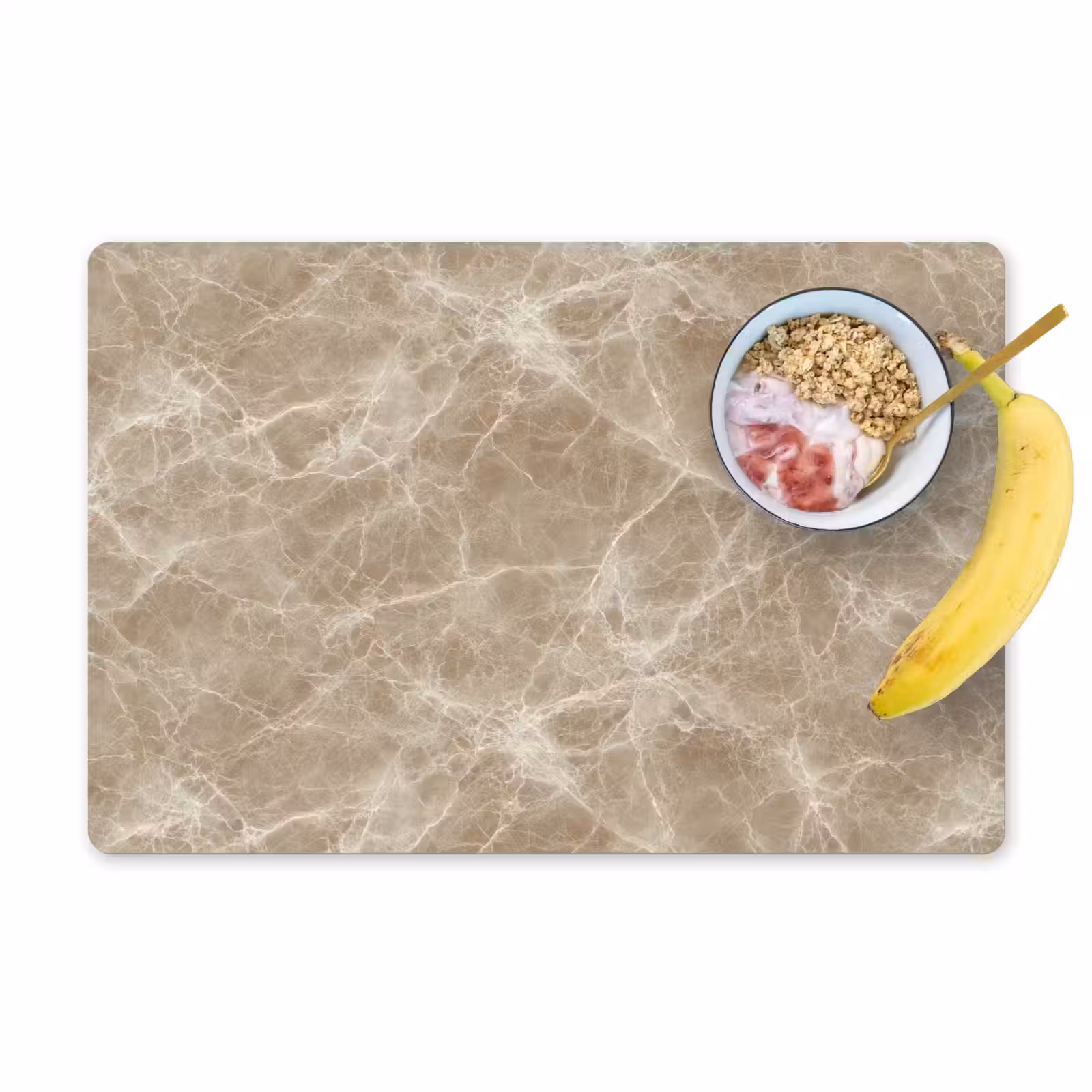 Placemat - 6 stuks - Bruin - Kristaladers - Marmer — 1